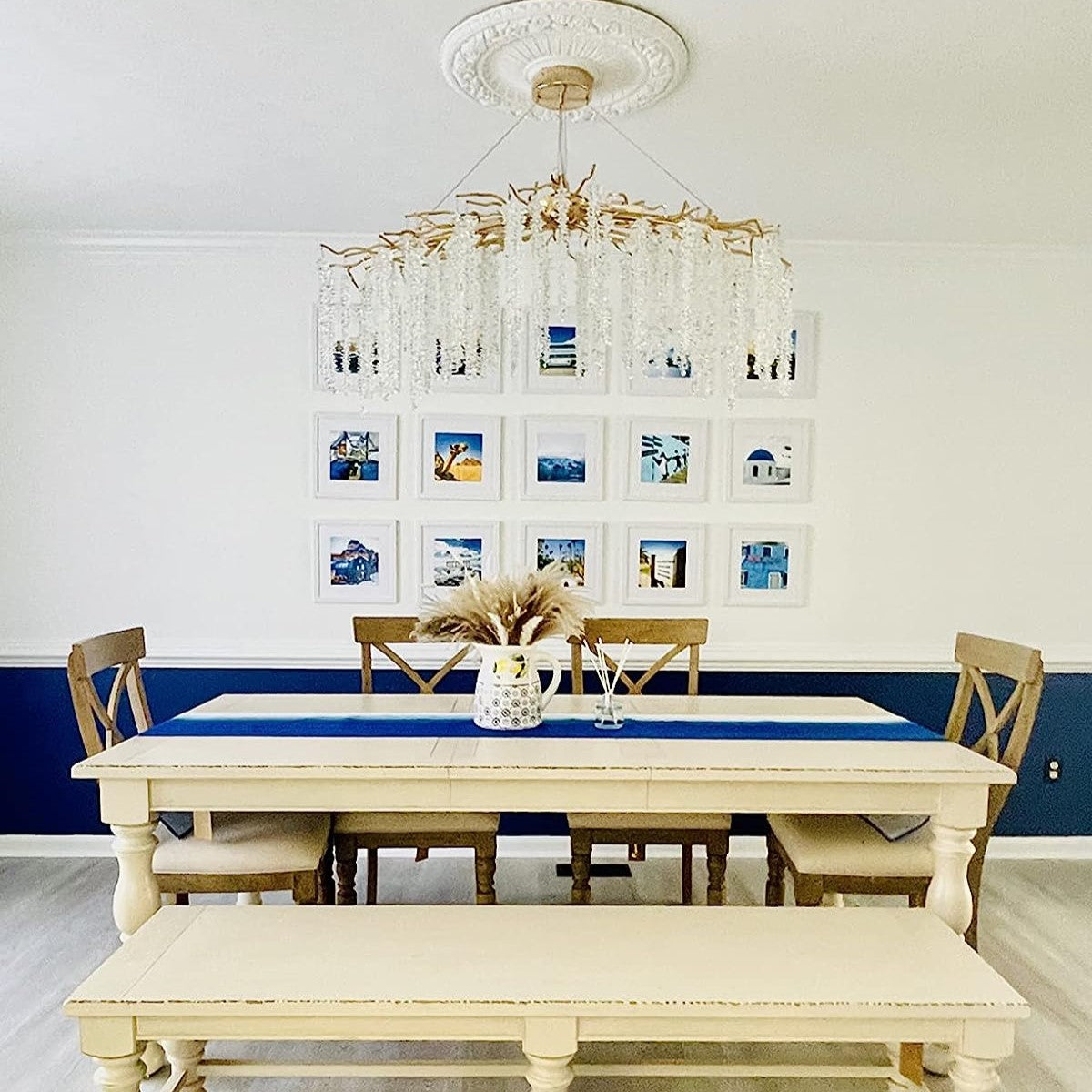 Elegant Crystal Icicle Chandelier in Branch Style for Dining Table Use - view 12