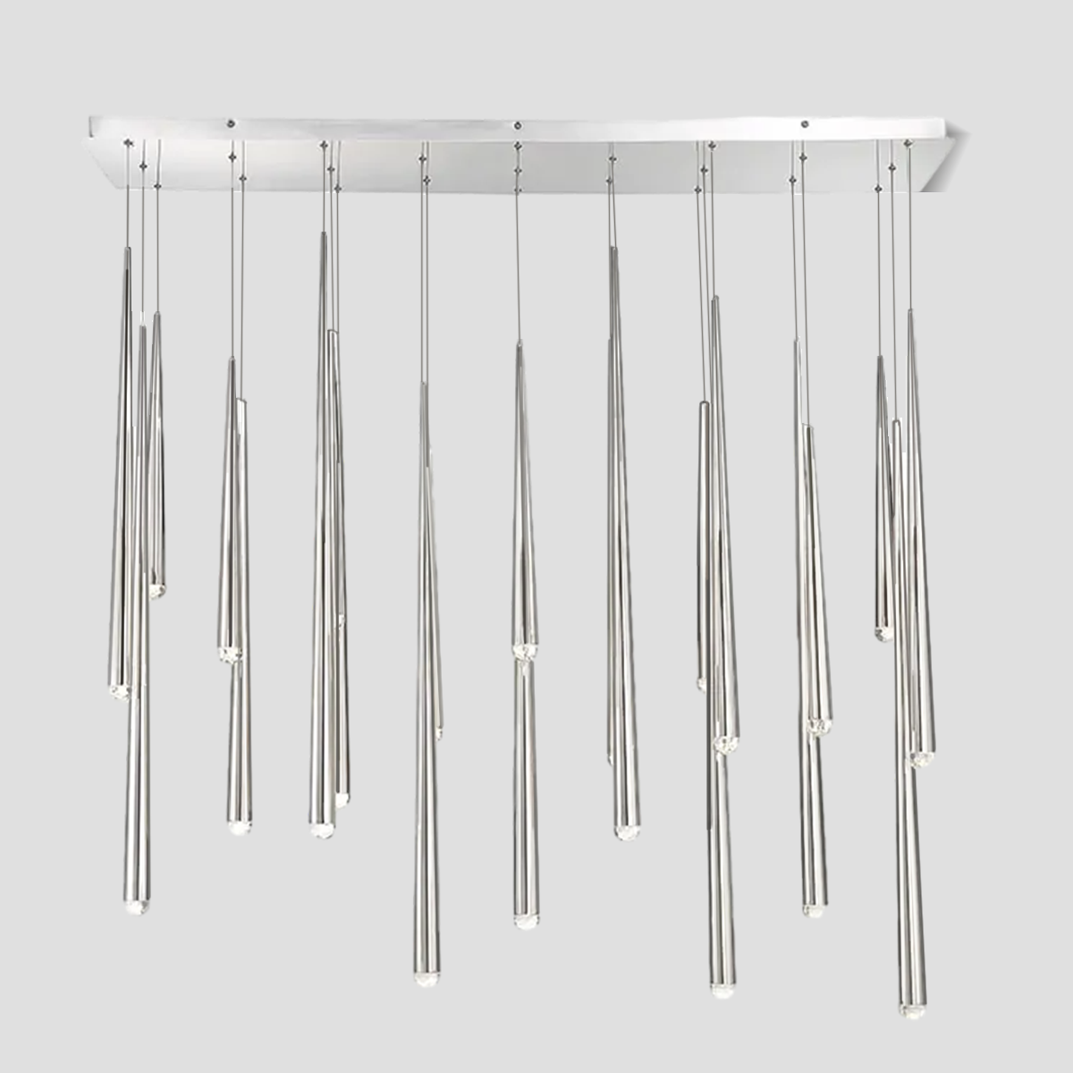 Alren Rectangle Tubular Chandelier, rectangular - view 3