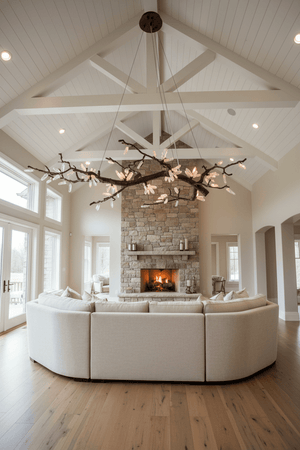 Selenite Crystal Blossom Branching Tree Chandelier - view 42