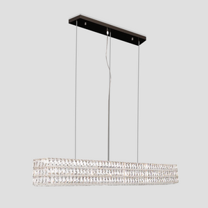 Pluto Halo Rectangular Crystal Chandelier - view 7