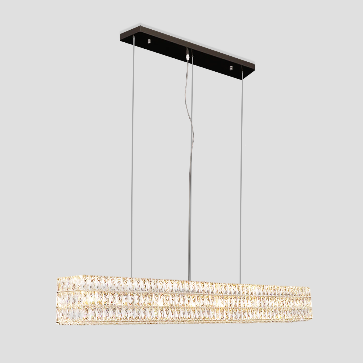 Pluto Halo Rectangular Crystal Chandelier - view 10