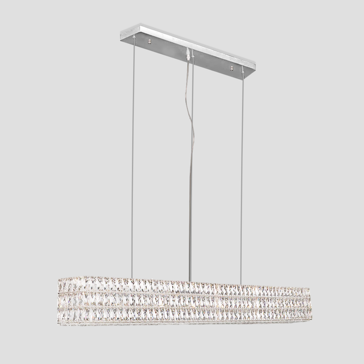 Pluto Halo Rectangular Crystal Chandelier - view 14
