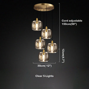 Bedroom Pendant Lighting Smoke Grey Clear Color - view 15