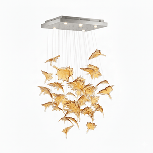 Multicolor Crystal Spiral Maple Leaf Chandelier - view 51