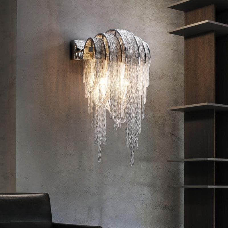 Alisa Plated Aluminum Tassel Wall Sconce, chandelier - view 5
