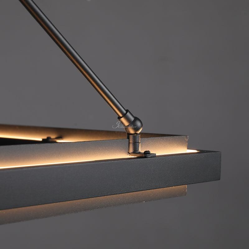 Peron Rectangular Chandelier 48" 62“, in black - view 10