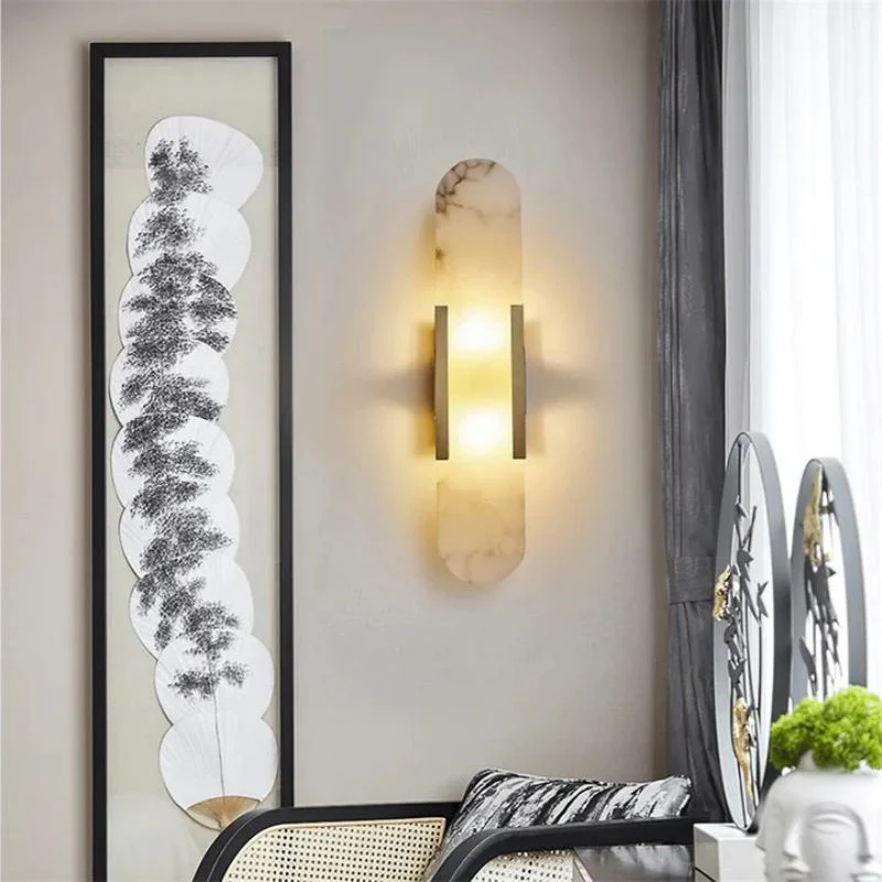 Rowan Modern Alabaster Wall Sconce 20"H, 28"H - view 6