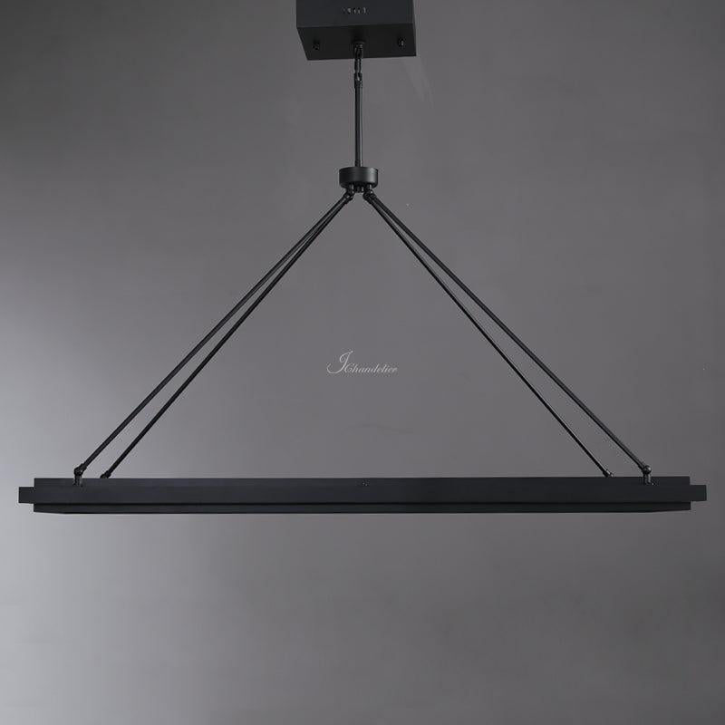 Peron Rectangular Chandelier 48" 62“, in black - view 7