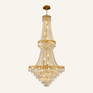 780 Double-layer Square Diamond Round Pendant - Gold