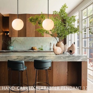 Theseus Alabaster Modern Ball Pendant Light - view 6