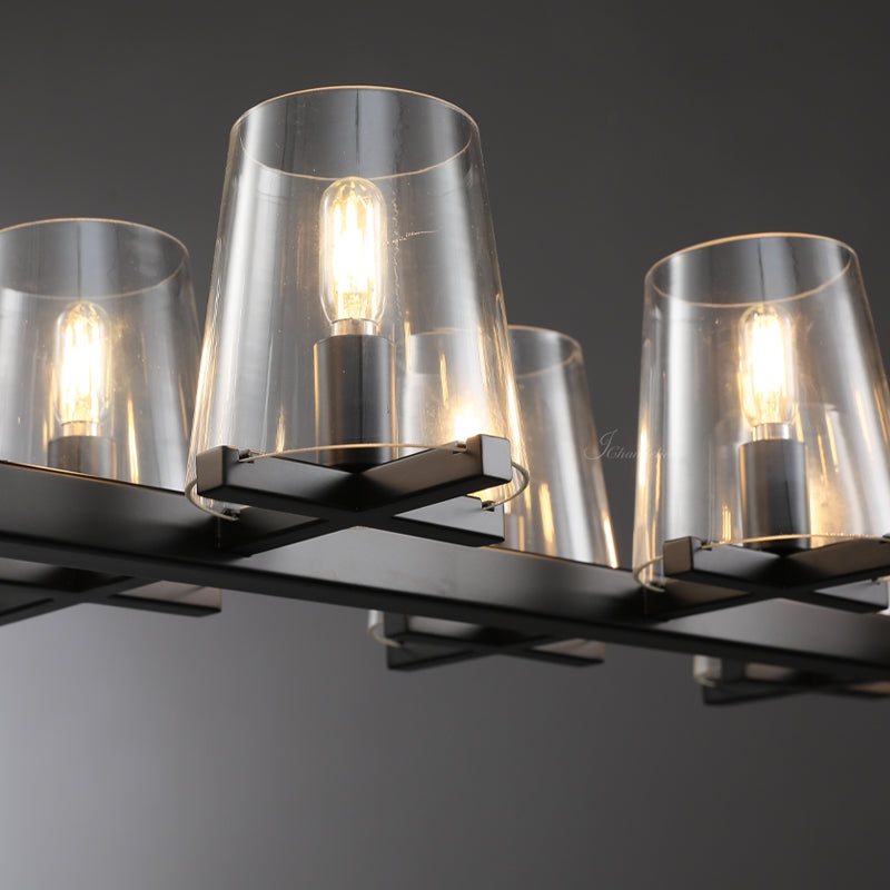 Prism Glass Linear Chandelier 49"60" - view 13