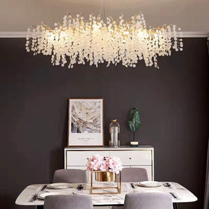 Luxury Branches Crystal Frosted Glass Chandelier Set for Living and Dining Room - view 6