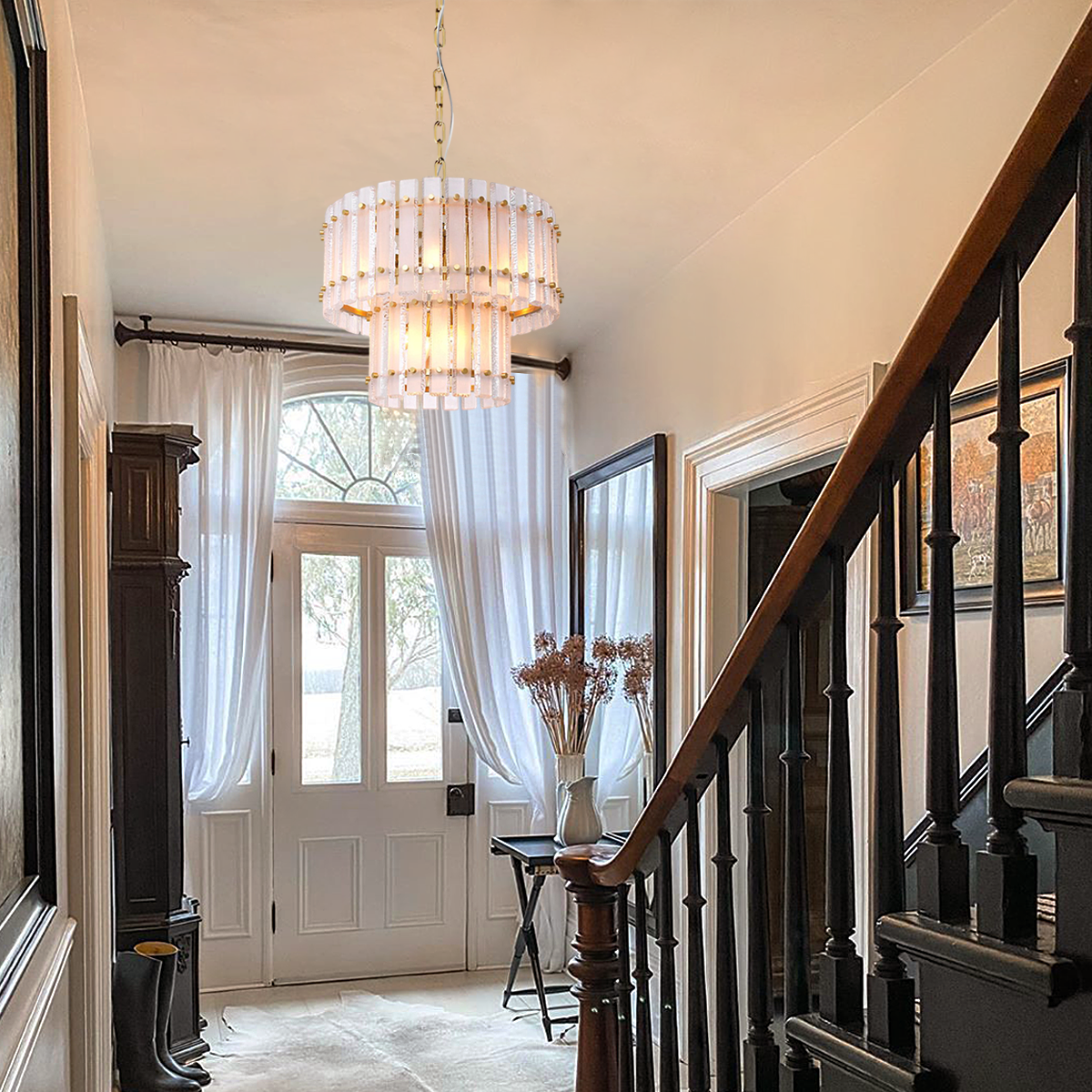 Getfit Classical Round Glass Chandelier - view 3
