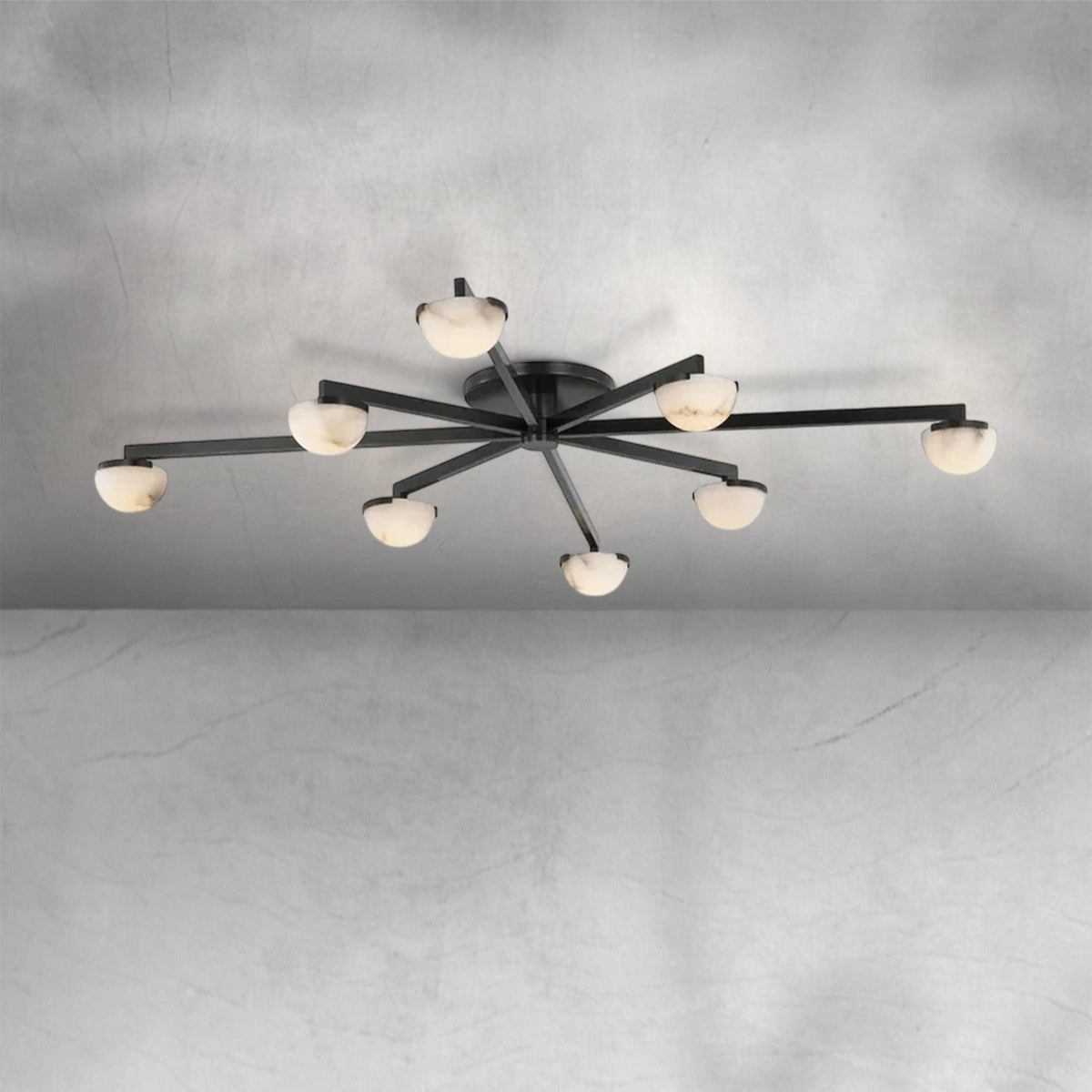 Padra Alabaster Large Staggered Arm Flush Mount - view 5
