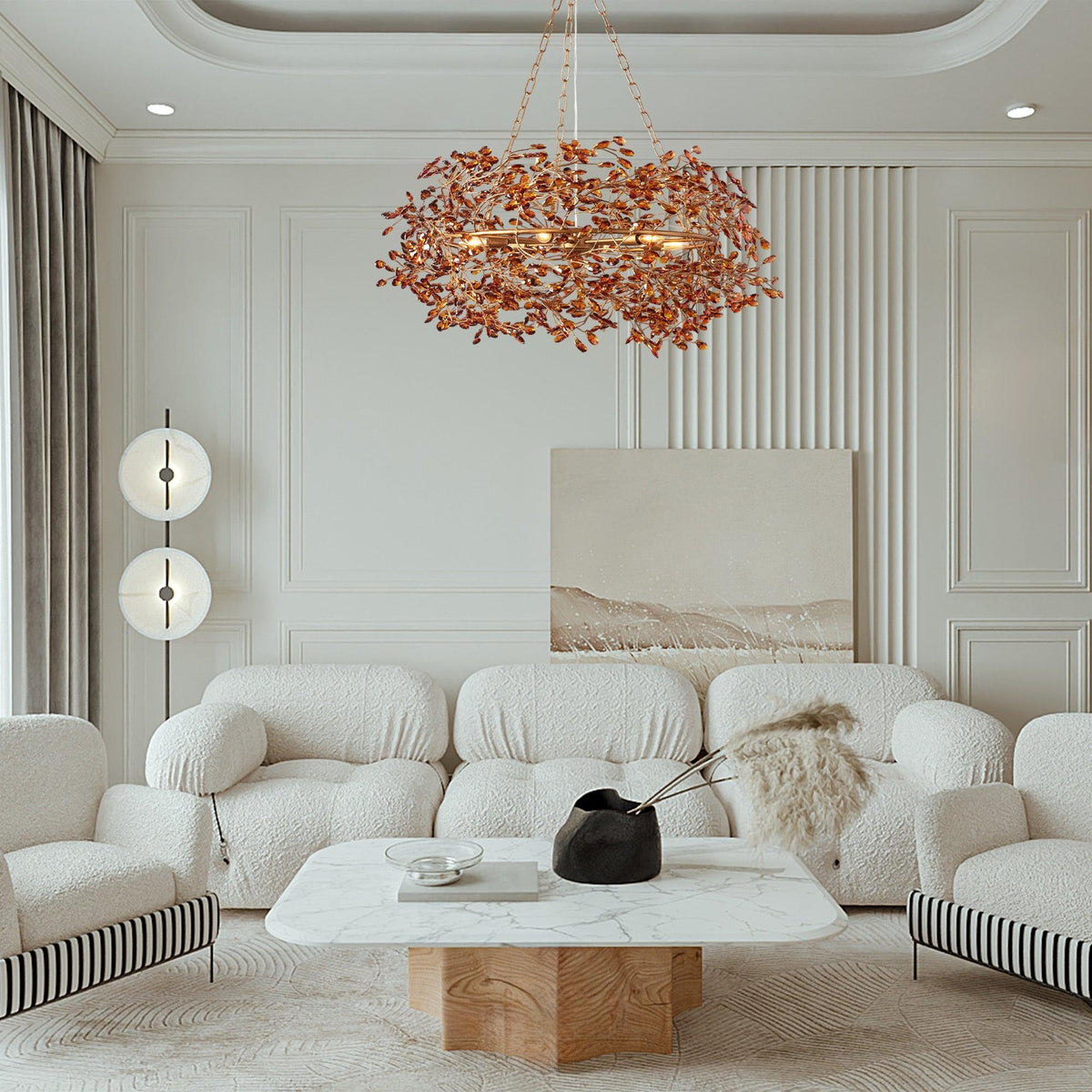 Fiore Crown Chandelier 39" 48" 60" - view 5