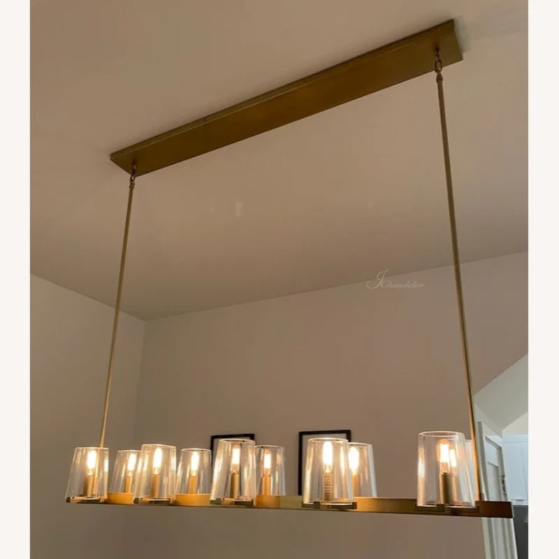 Prism Glass Linear Chandelier 49"60" - view 3
