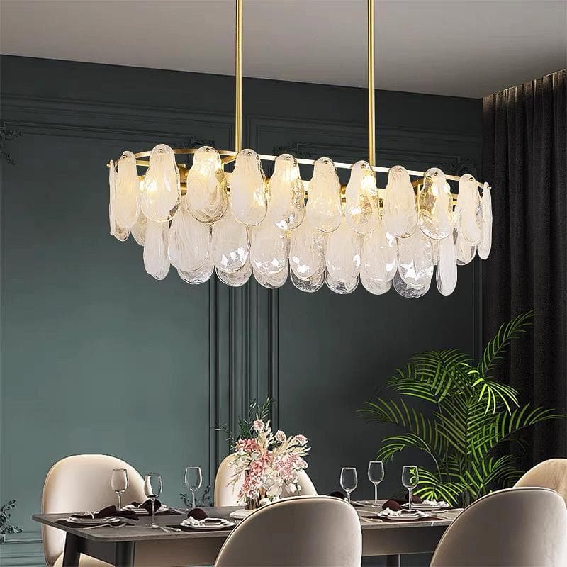 Petal Shaped Crystal Rectangular Chandelier - view 2