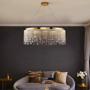 Modern Crystal Tassel Ring Chandelier - view 4