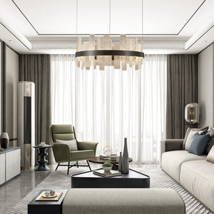 Lyra Round Glass Chandelier - view 10