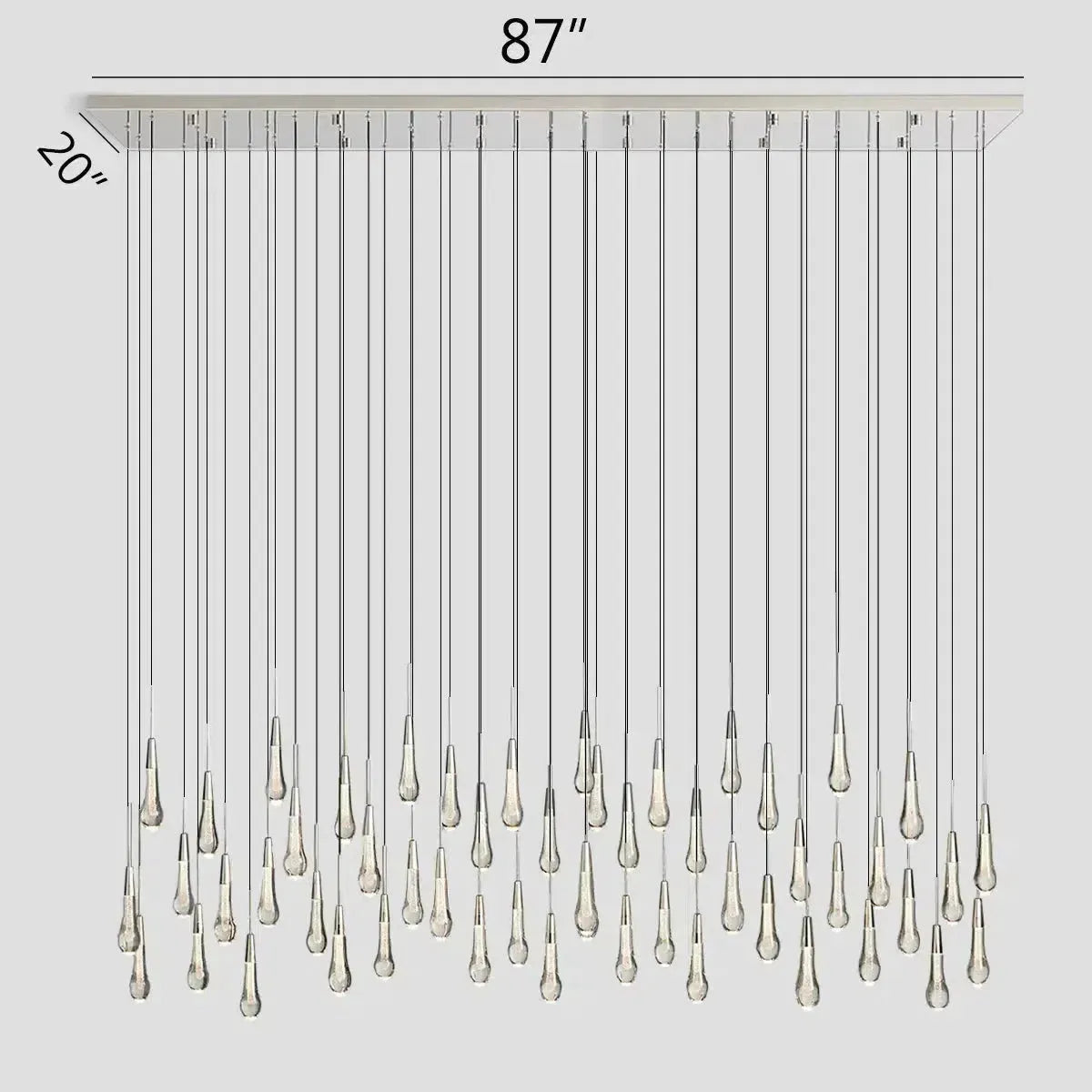 Soltaire Linear Chandelier 37"50"70"87"120" - view 27