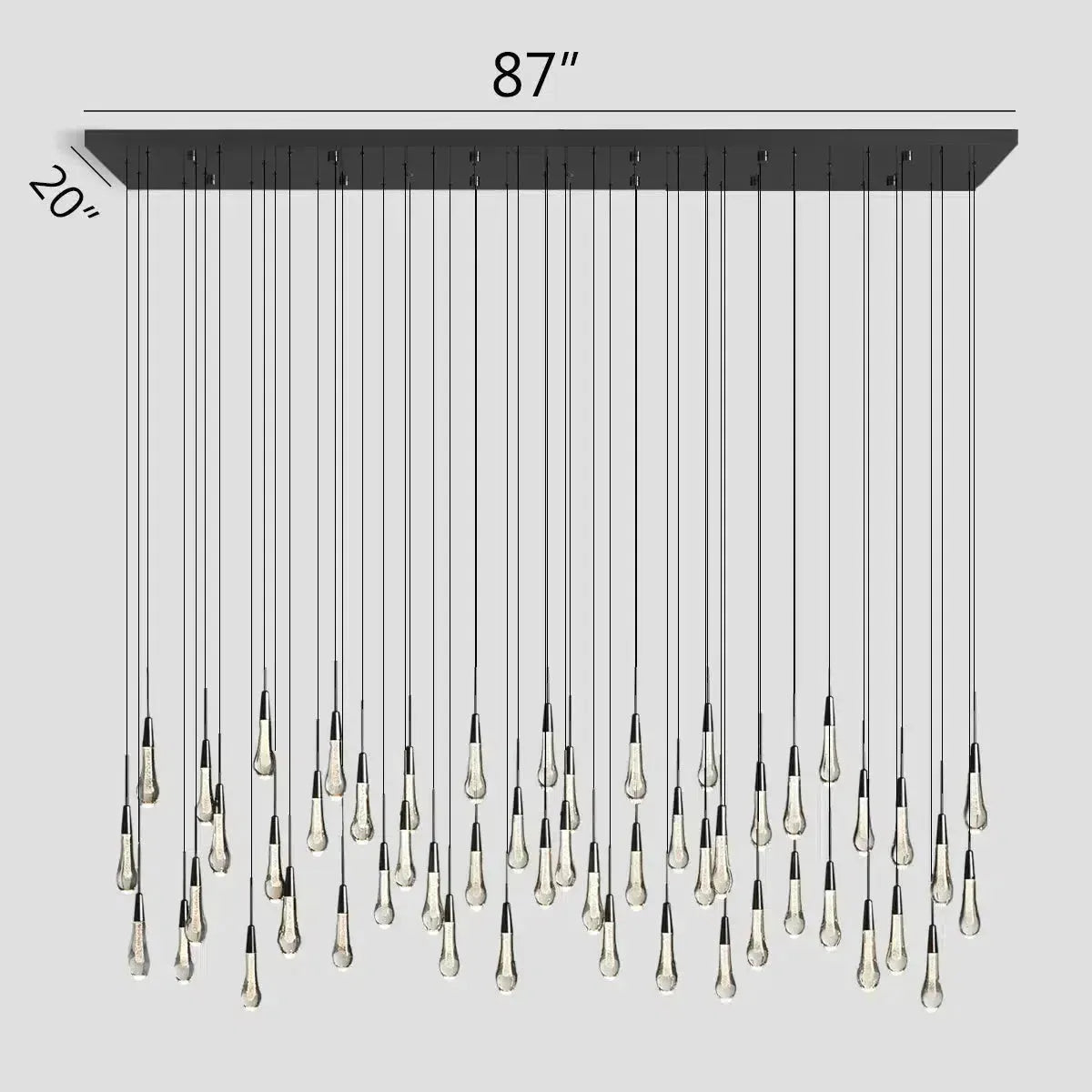 Soltaire Linear Chandelier 37"50"70"87"120" - view 26