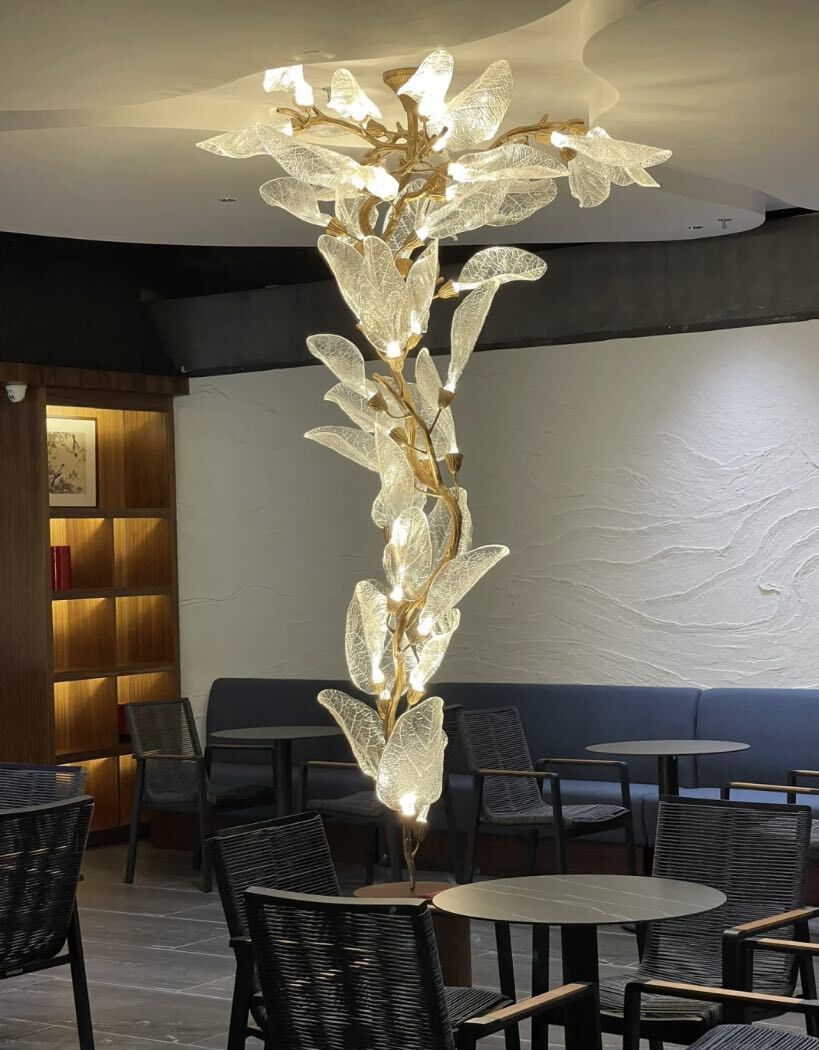 Creative Bionic Resin Leaves Chandelier for Living Room/Dining Room/Staircase - view 13