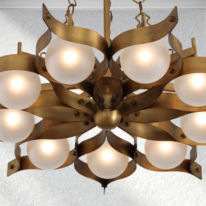 Decolume Sculptural Brass Chandelier - view 3