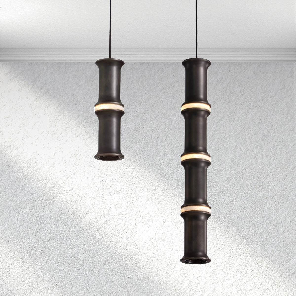 Carey Bamboo Chandelier - view 2
