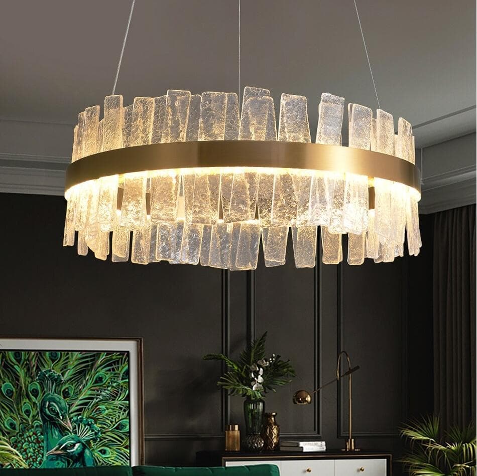 Ariano Long Crystal Round Golden Lamp Body Modern Chandelier - view 6