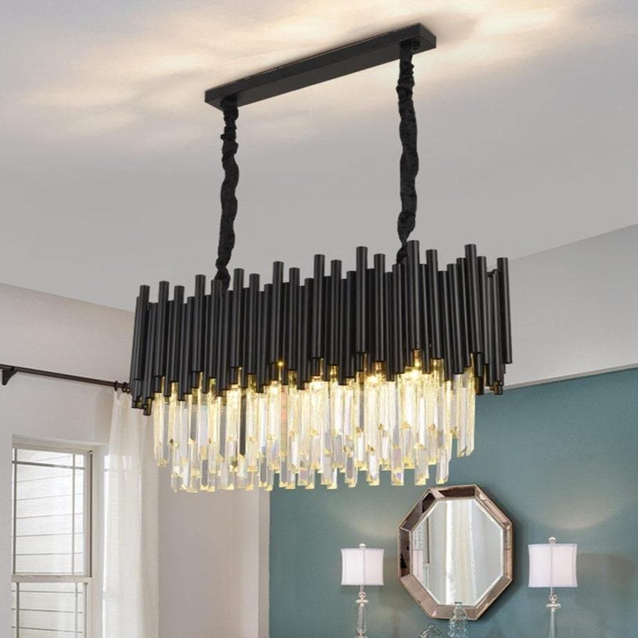 Modern Classic Black Length Crystal Chandelier - view 3