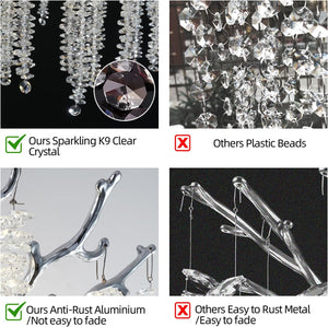 Snow Tree Crystal Silver Wall Sconce 10"H - view 3