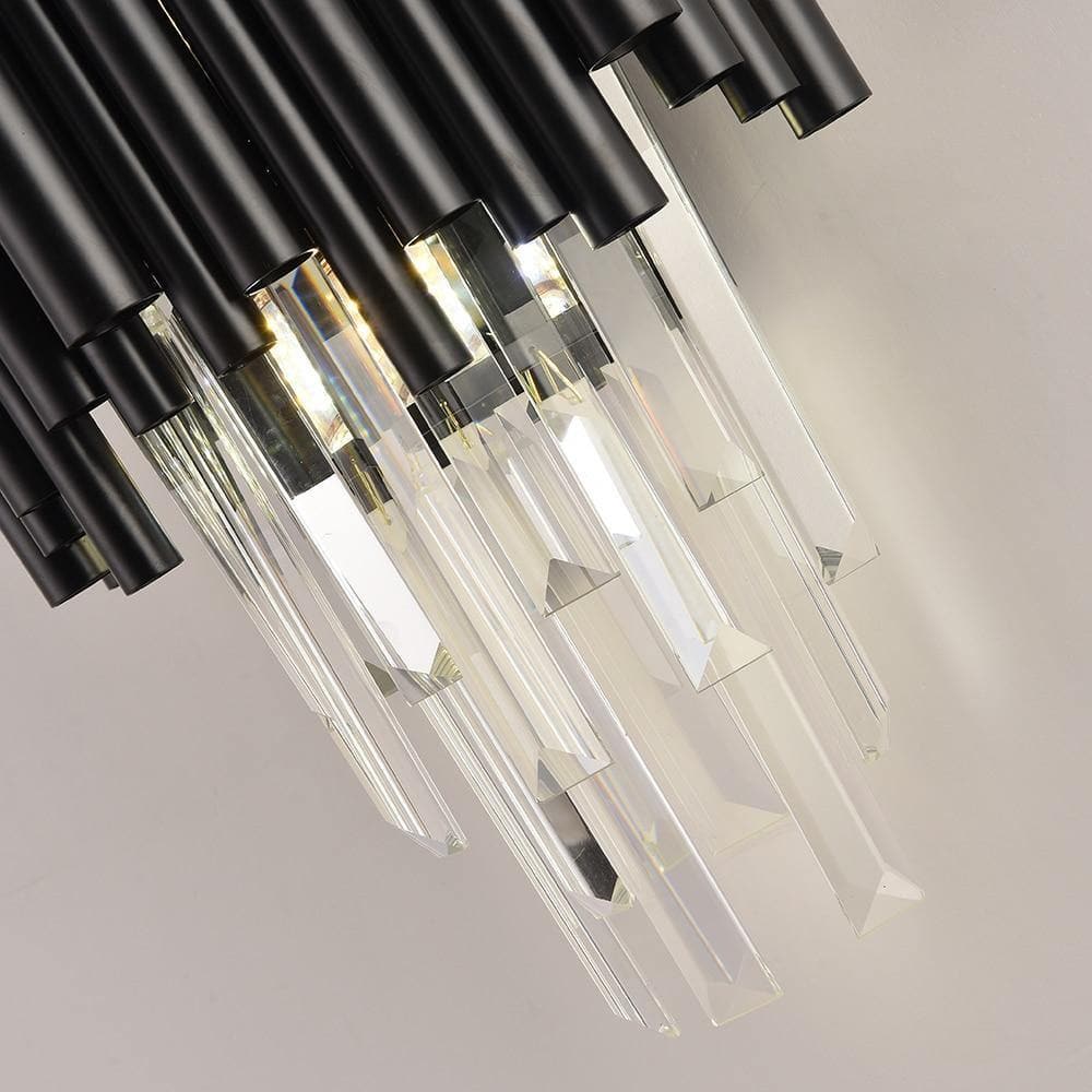 Natasha Modern Classic Black Crystal Wall Sconce Height 15" - view 5