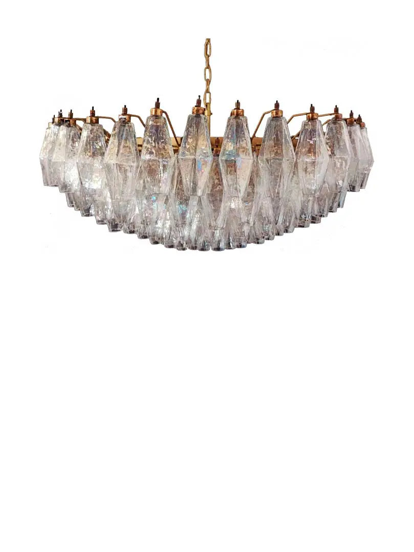Murano-Style Chandelier – Poliedri – 185 glass – Iridescent
