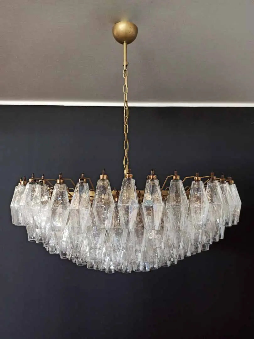 Murano-Style Chandelier – Poliedri – 185 glass – Iridescent