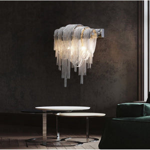 Alisa Plated Aluminum Tassel Wall Sconce, chandelier - view 4