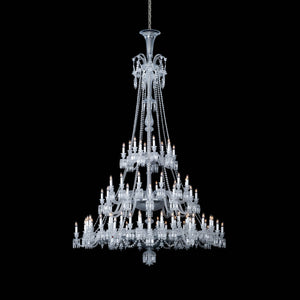 Light Luxury Classic Long Version Tiered Candle Light Crystal Chandelier for High-ceiling Rooms/Living Room - view 14