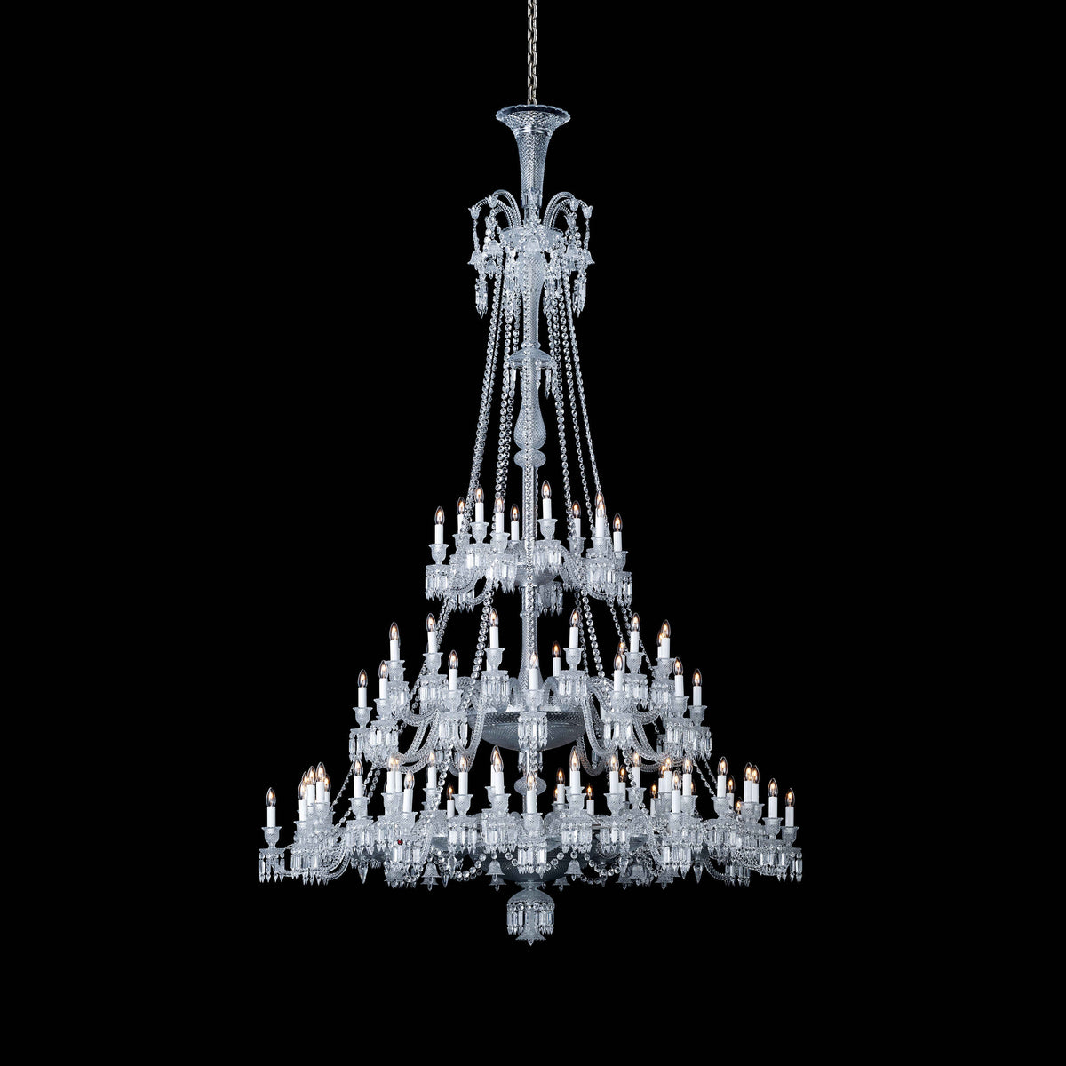 Light Luxury Classic Long Version Tiered Candle Light Crystal Chandelier for High-ceiling Rooms/Living Room - view 14