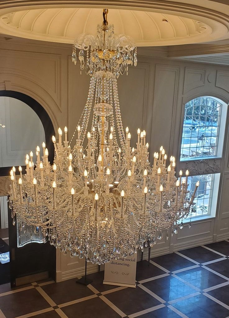 Extra Large Classic Traditional Crystal Chandelier 60/72/90 Lights for Hotel, Showroom, Foyer , Wedding Hall,Coffee Shop - view 3