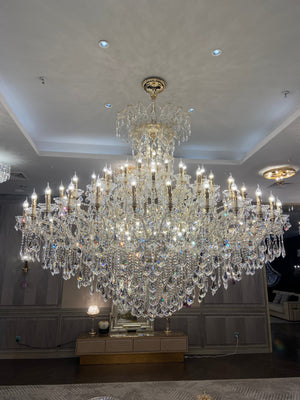 Extra Large Elegant Crystal Chandelier in Branch Style with Candle Layers for Stairs Living Room and Foyer - view 2