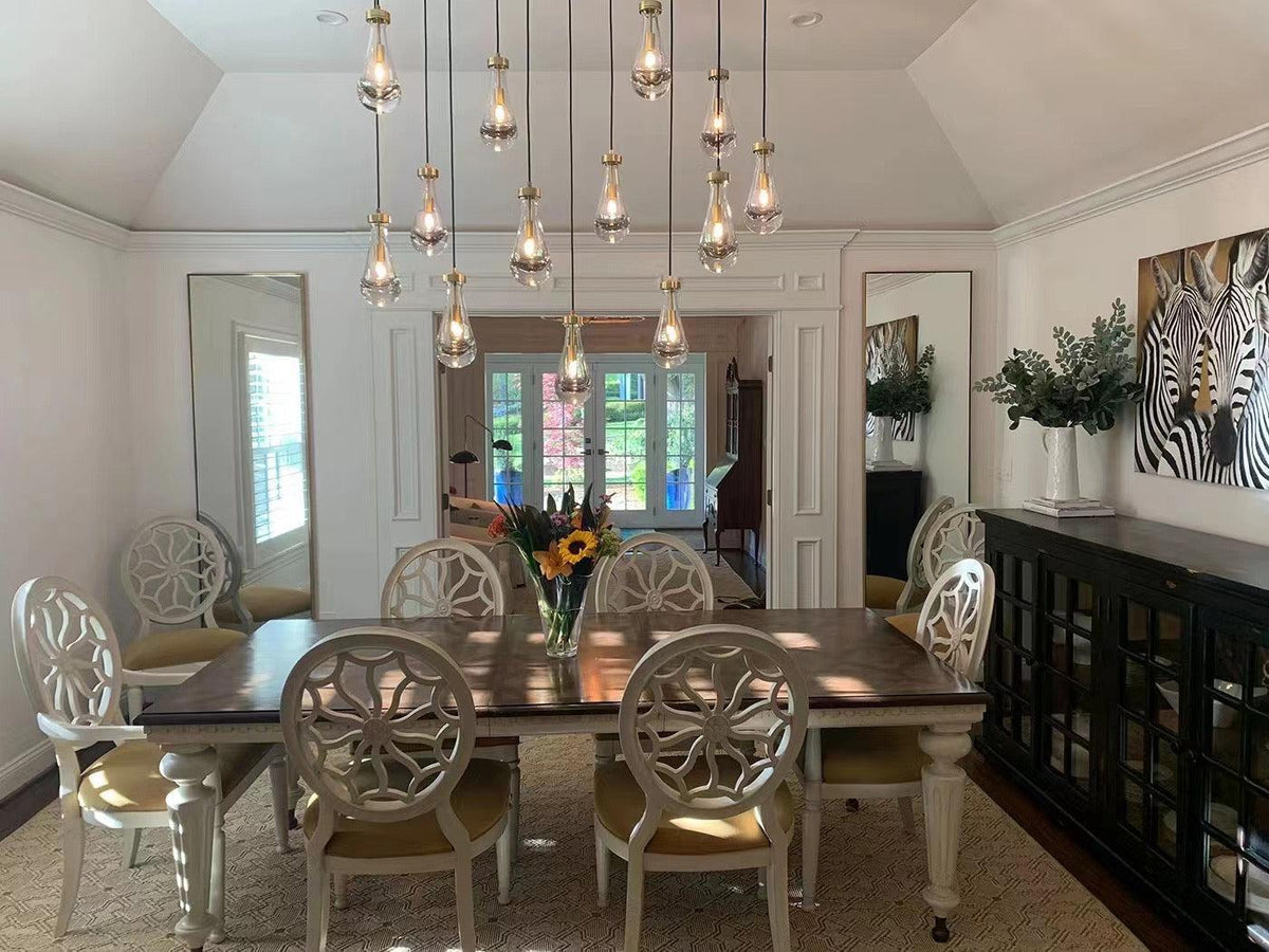 Raindrop Glass Linear Chandelier 54" - view 10