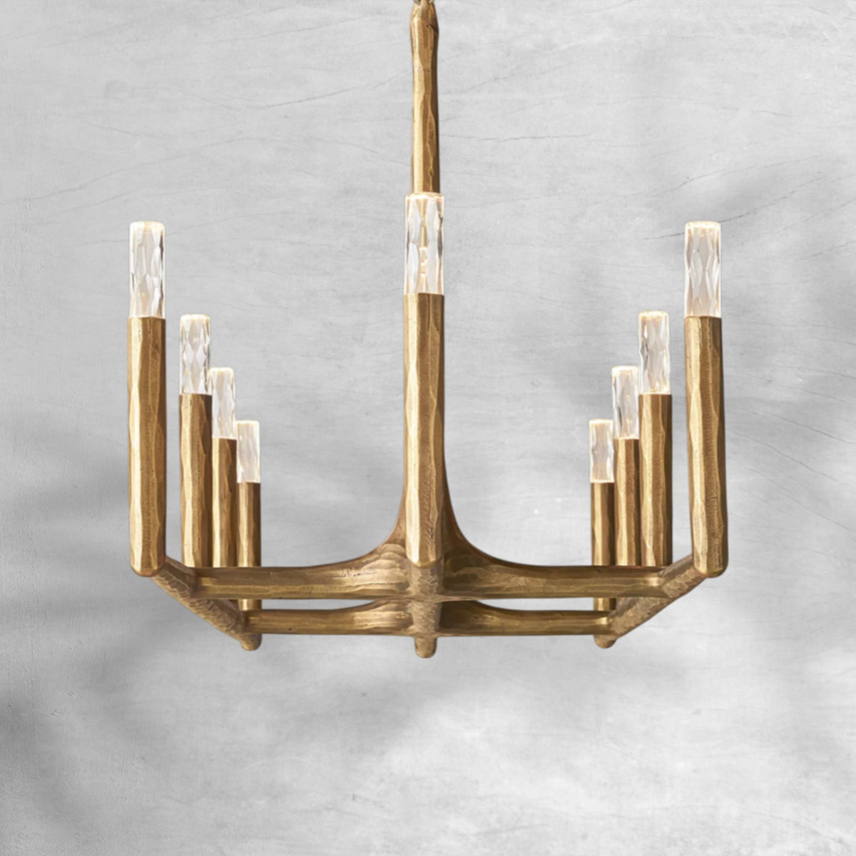 Thalen Forged Linear Chandelier 54" 72" 96", solid brass - view 21