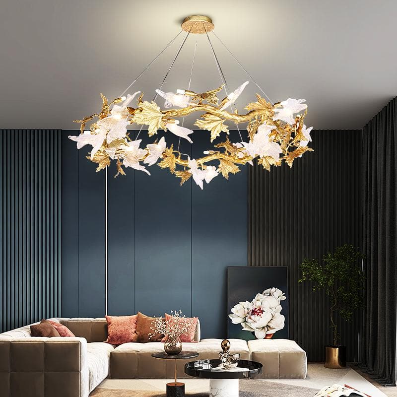 Branch Maple Leaf Crystal Chandelier - view 5