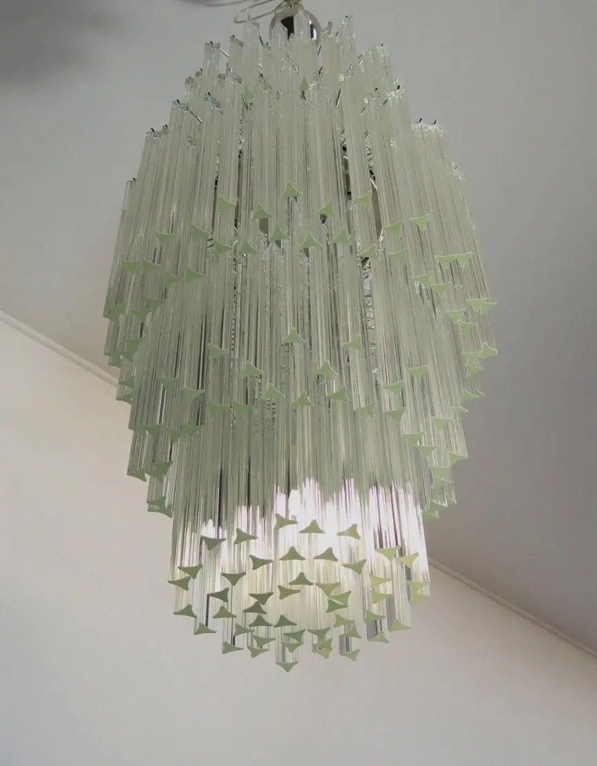 Murano-Style Chandelier – 242 prisms – Transparent