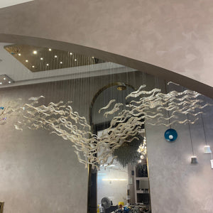 Modern Creative Luxury Seagull Shape Floating Leaves Chandelier for Kitchen Island/Dining Room - view 8