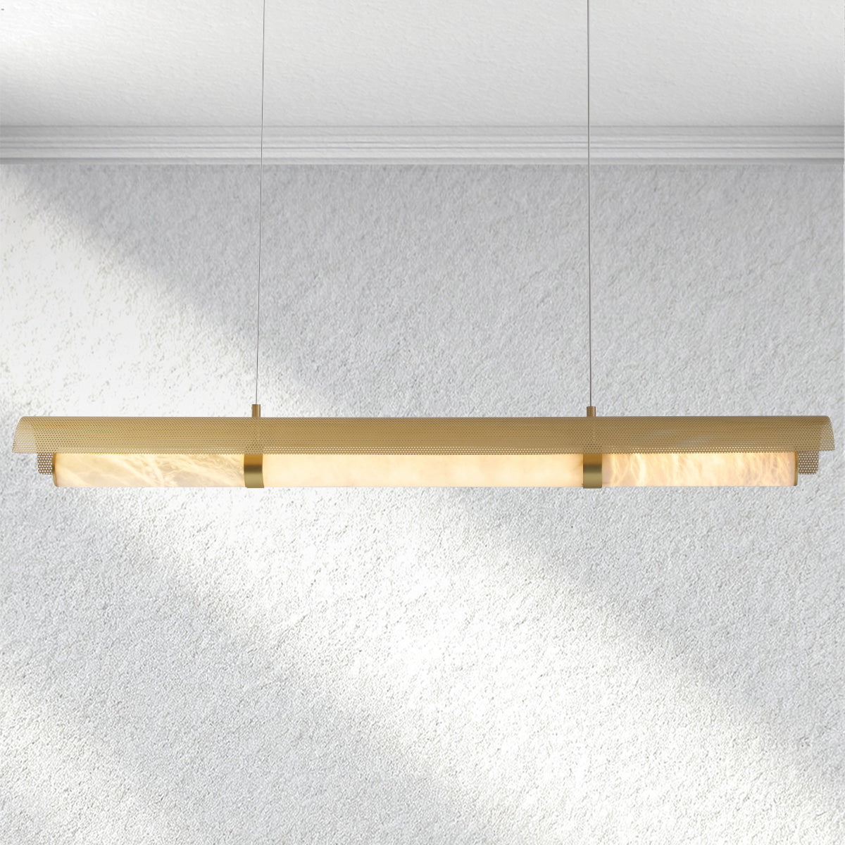Carey Mirage Alabaster Linear Chandelier - view 2