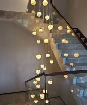 Nordic Planet Creative Long Pendant Chandelier For Staircase/Foyer/High-ceiling Hallway - view 9