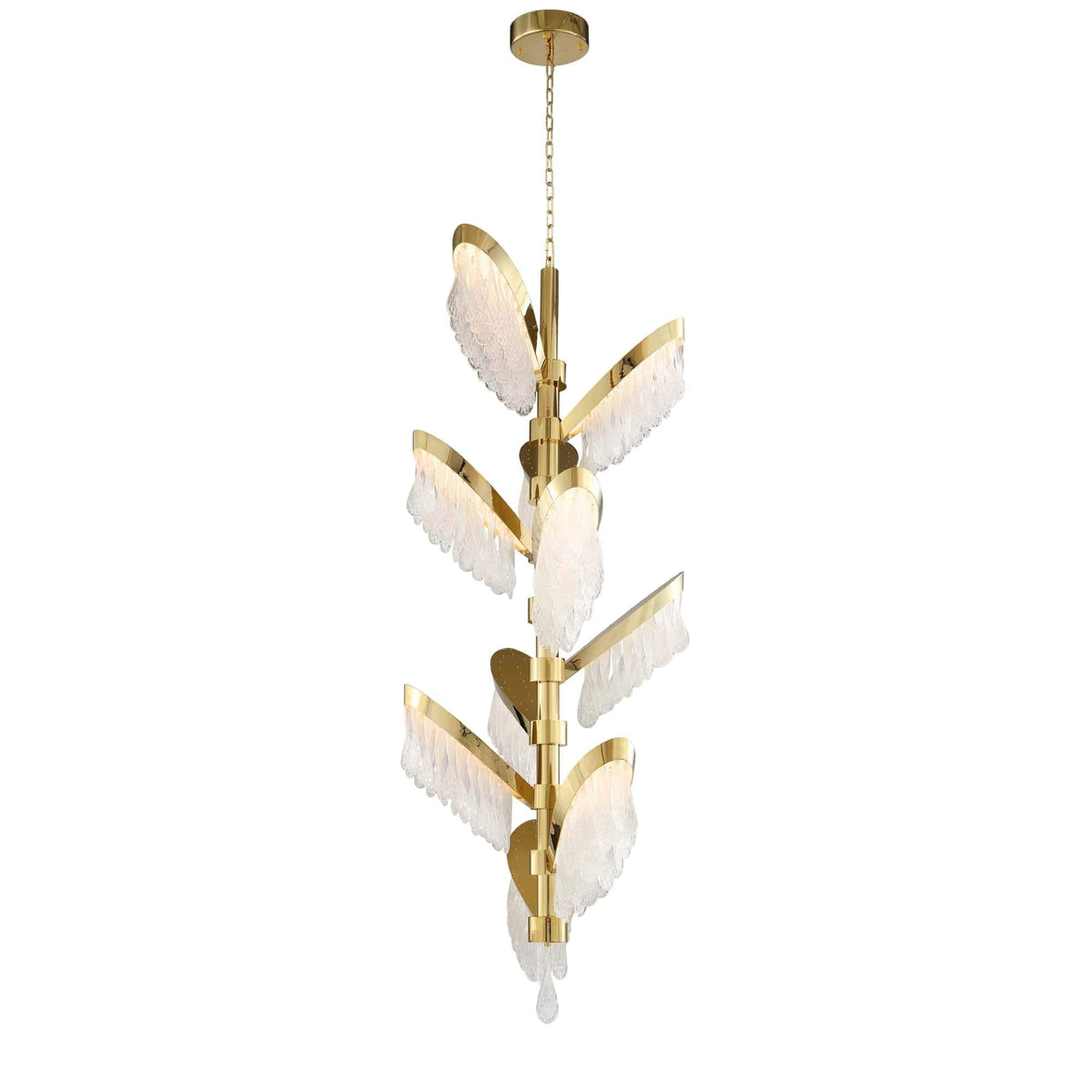 Palm-Villa Murano-Style Glass Foyer Chandelier