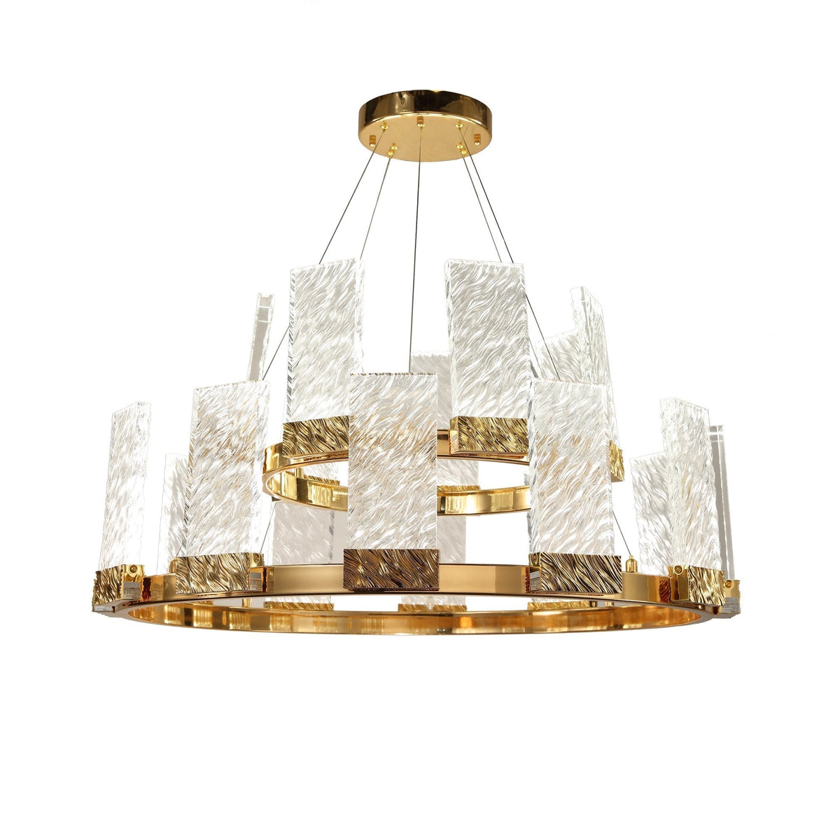 Aimee 2-Tier Round Chandelier, crystal two-tier