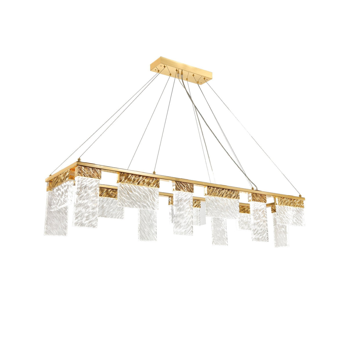 Aimee LED Rectangle Chandelier, crystal rectangular - view 2