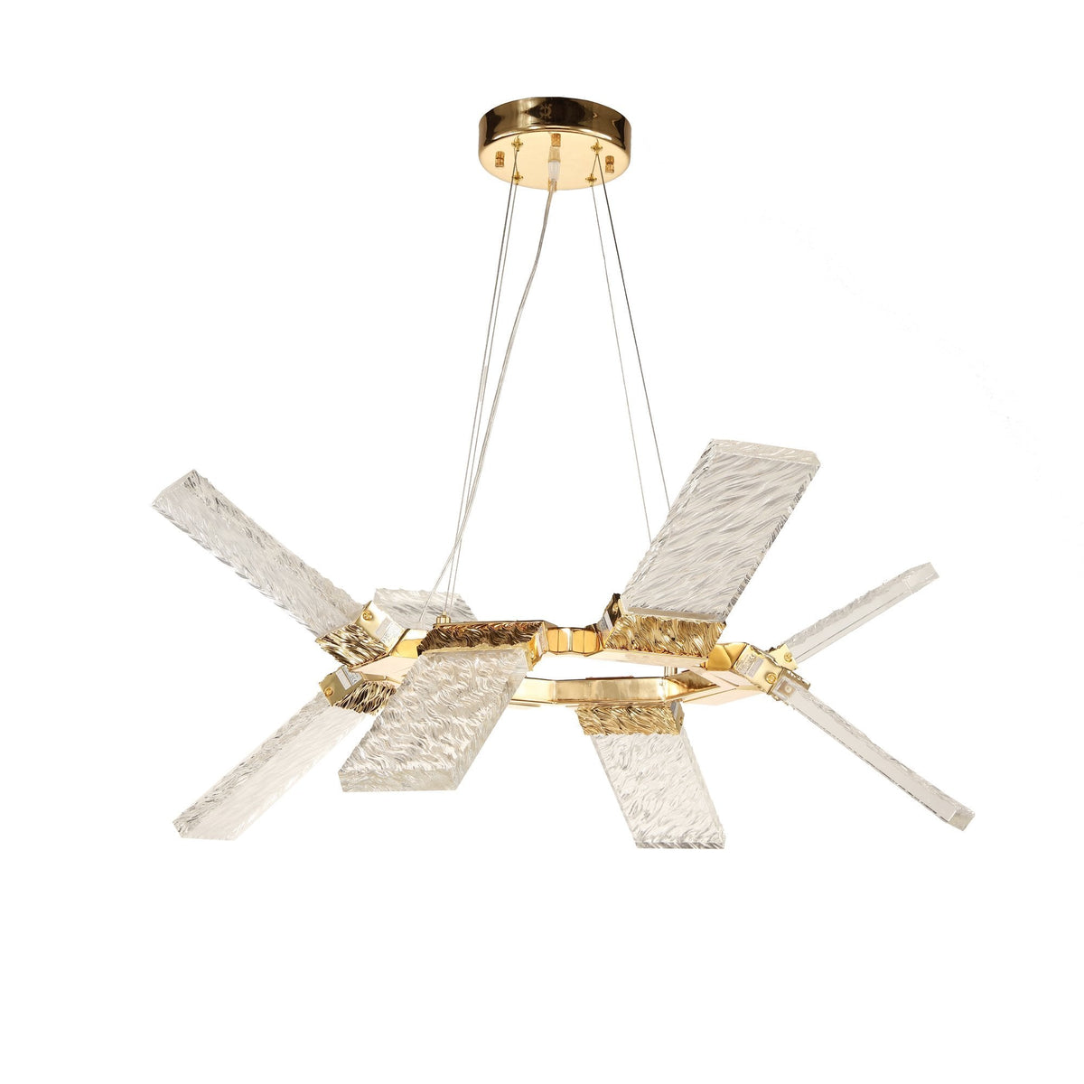 Aimee LED Round Ring Wave Chandelier - view 2